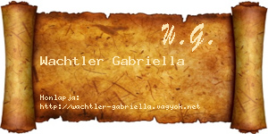 Wachtler Gabriella névjegykártya