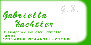 gabriella wachtler business card